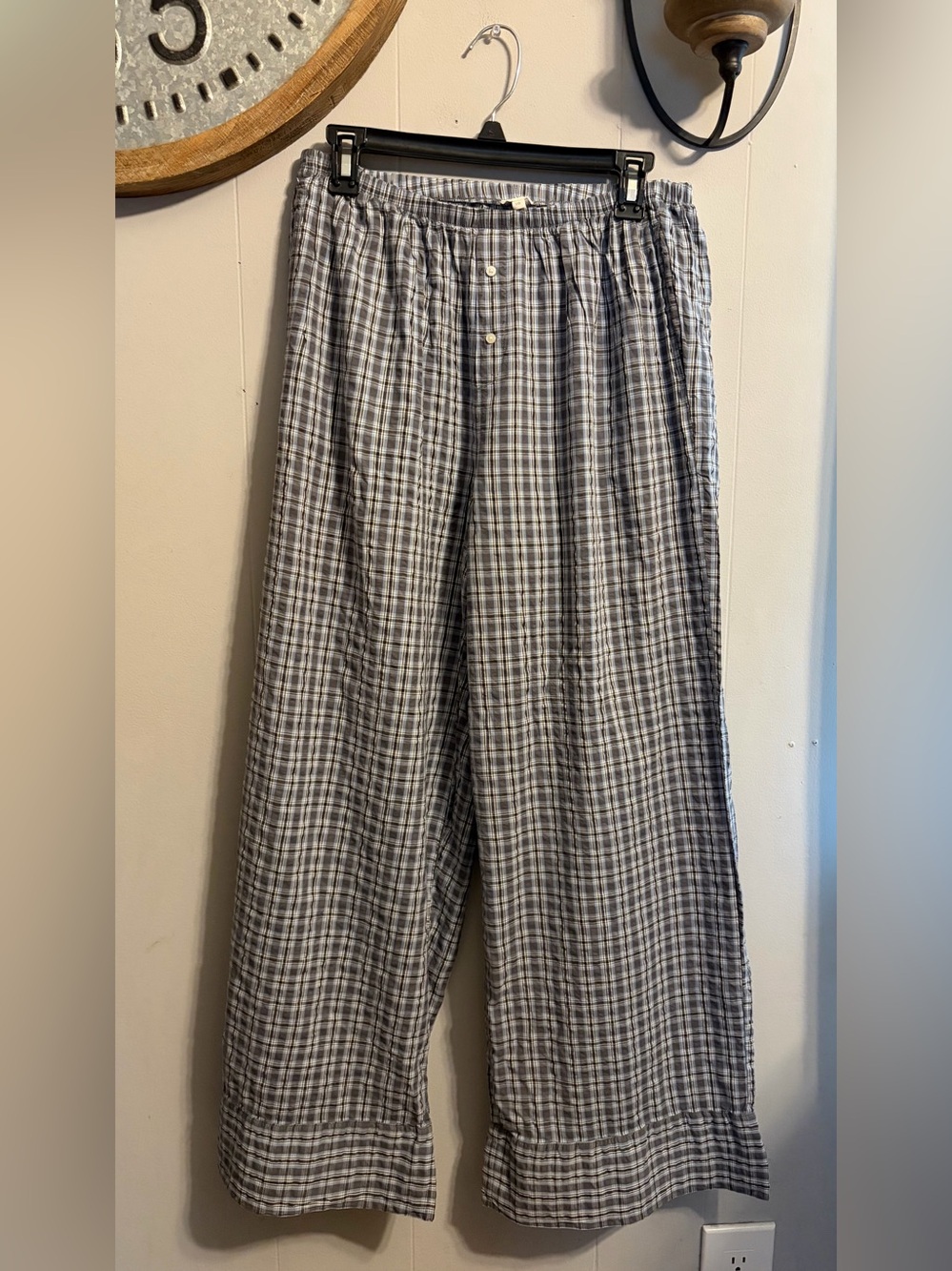 aerie Gray Plaid Lounge Pants